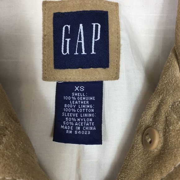 Gap Suede Womens Jacket size XS Tan Cream - Picture 2 of 3